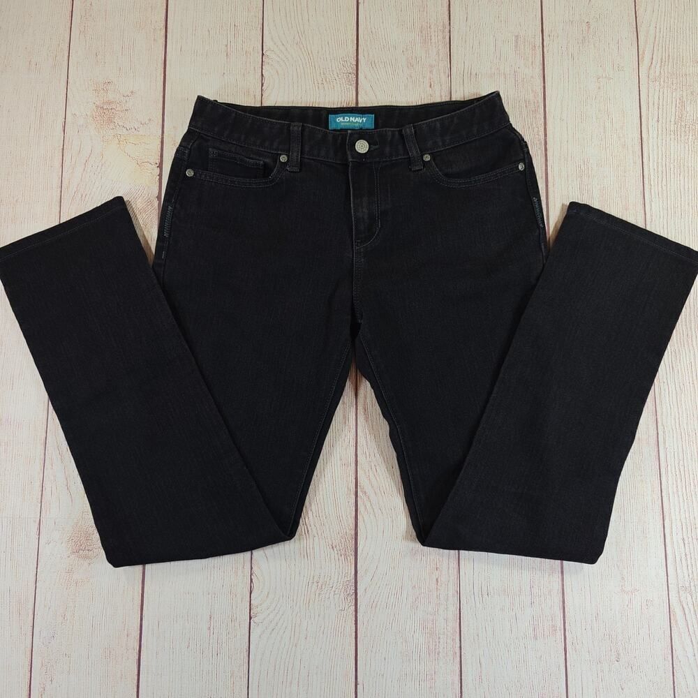 Girls Old Navy black straight leg jeans sz 16